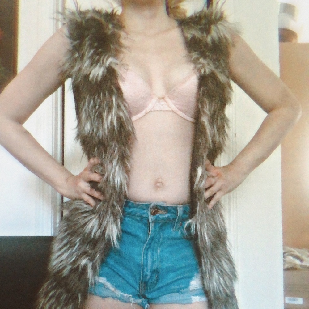 Faux fur vest